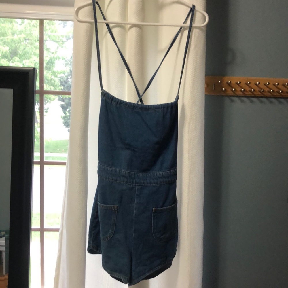 Urban outfitters denim romper